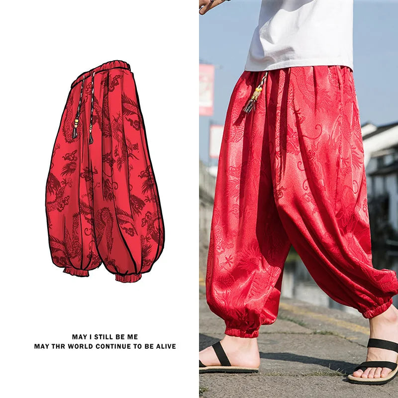 Samurai Style Wide-Leg Trousers