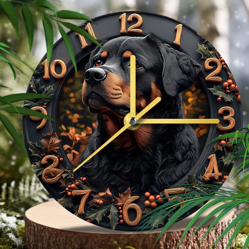 Rottweiler Silent Wall Clock