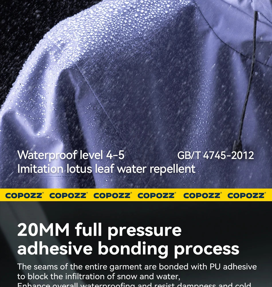 COPOZZ Ski Jacket Women Man Hooded Ski Wear Windproof Winter Overalls Hoodie Waterproof Outdoor Sports Clothing Snowboard