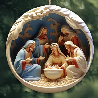 Classic Christmas Nativity Ornaments (1 / 6 / 12 PCs)