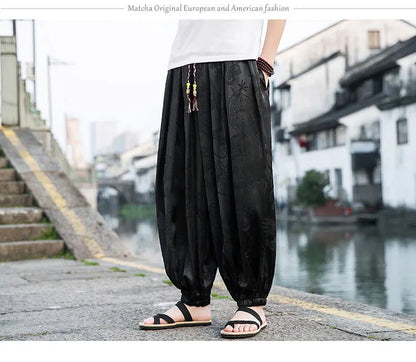 Samurai Style Wide-Leg Trousers