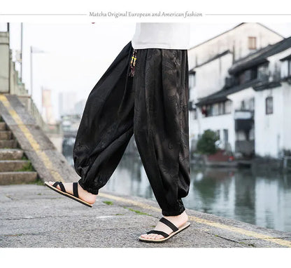 Samurai Style Wide-Leg Trousers