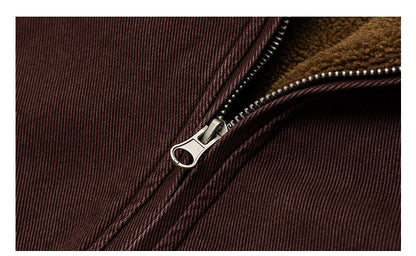 Vintage Fleece Bomber Jacket