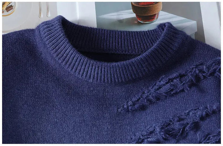 Men’s Distressed Gradient Sweater