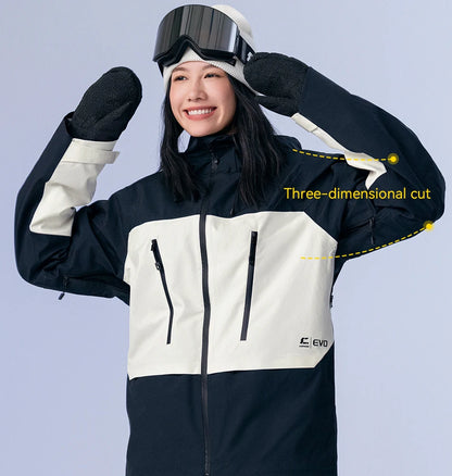 COPOZZ Ski Jacket Women Man Hooded Ski Wear Windproof Winter Overalls Hoodie Waterproof Outdoor Sports Clothing Snowboard