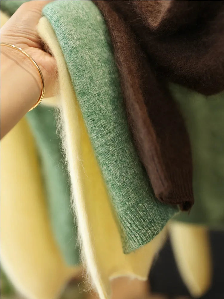 Fleece Wool-Cashmere Button Cardigan