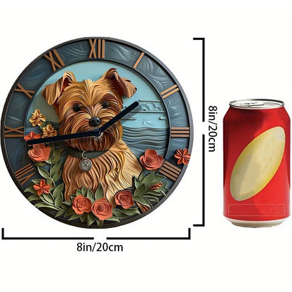 Yorkshire Terrier Silent Wall Clock