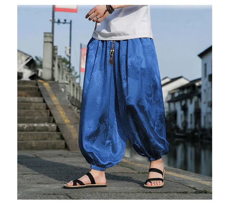 Samurai Style Wide-Leg Trousers