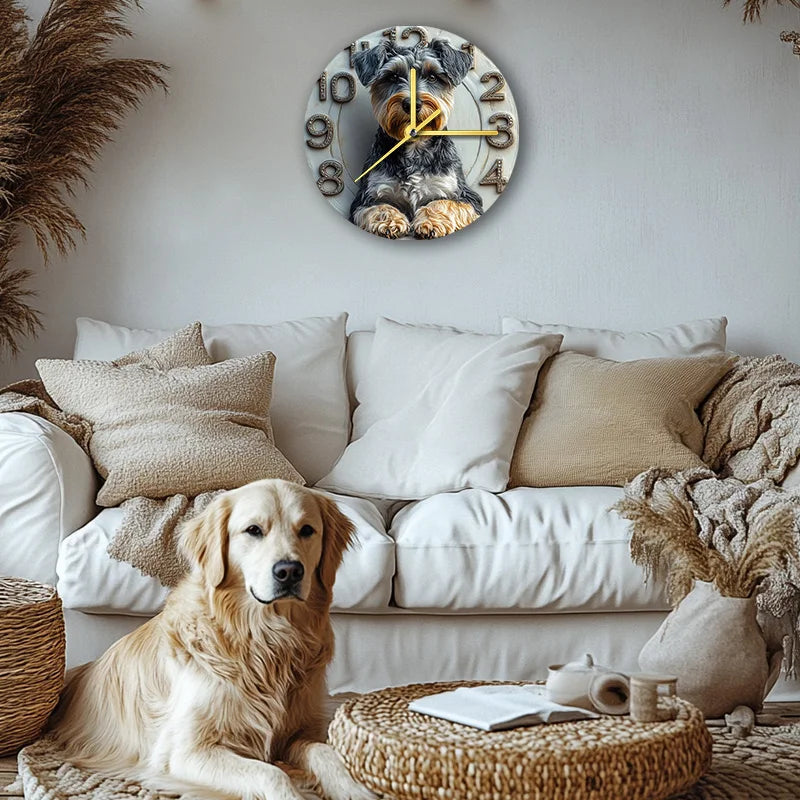 Schnauzer Silent Wall Clock