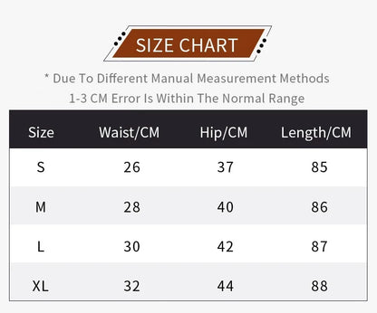Size chart for yoga leggings in multiple regions