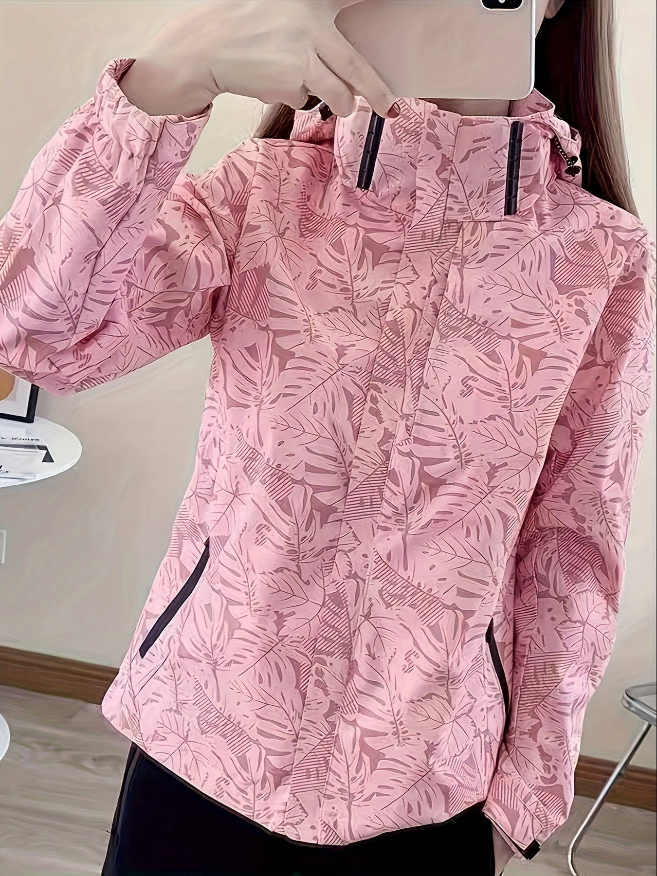 Floral Waterproof Windbreaker