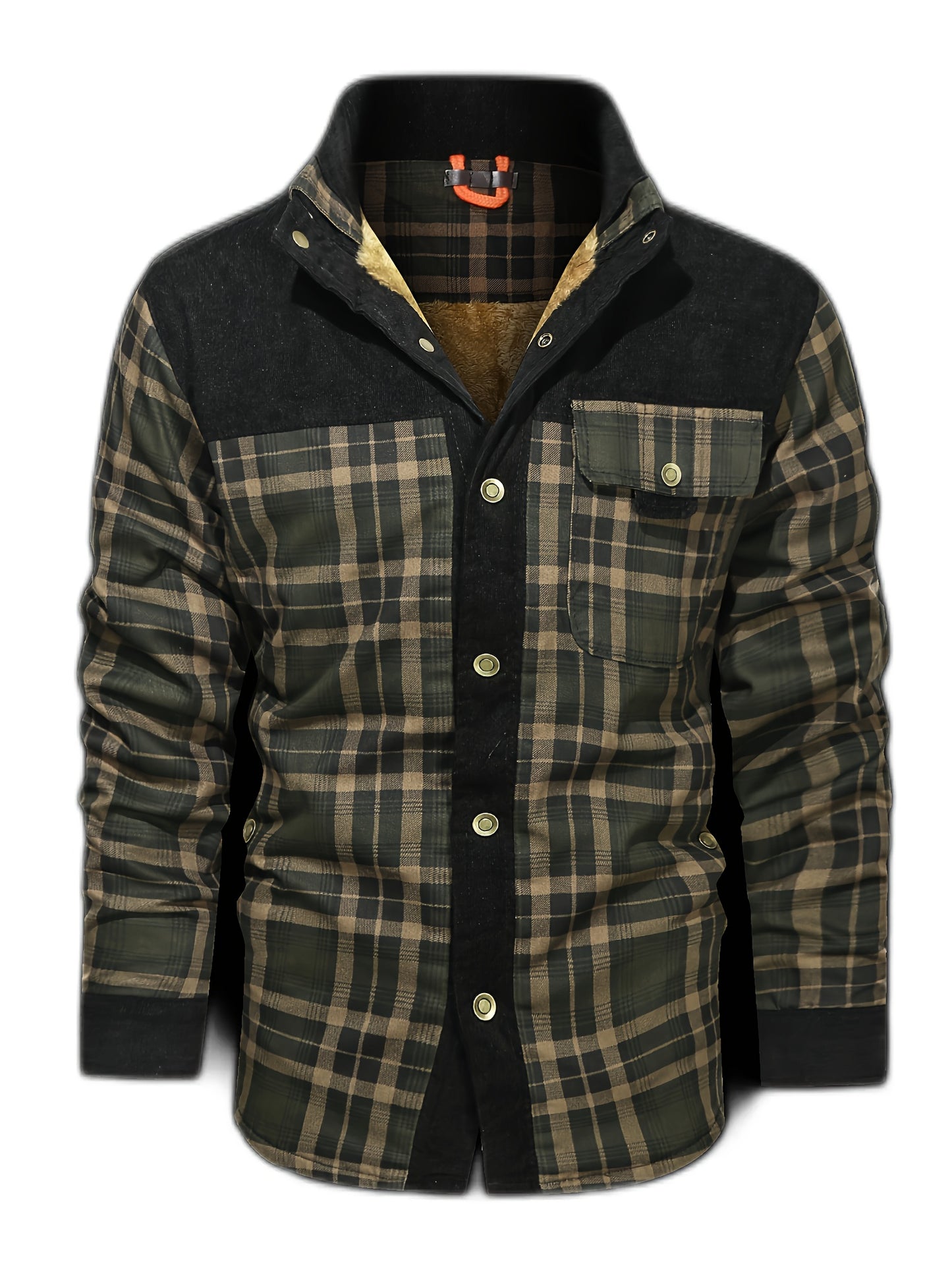 Fleece-Lined Plaid Jacket