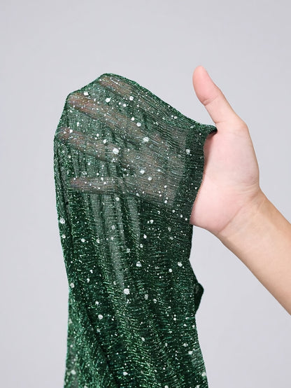 Sequin Open-Front Blazer