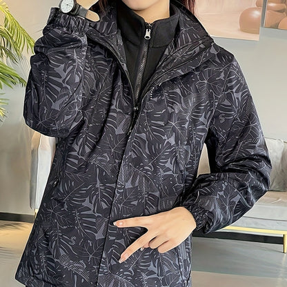 Floral Waterproof Windbreaker