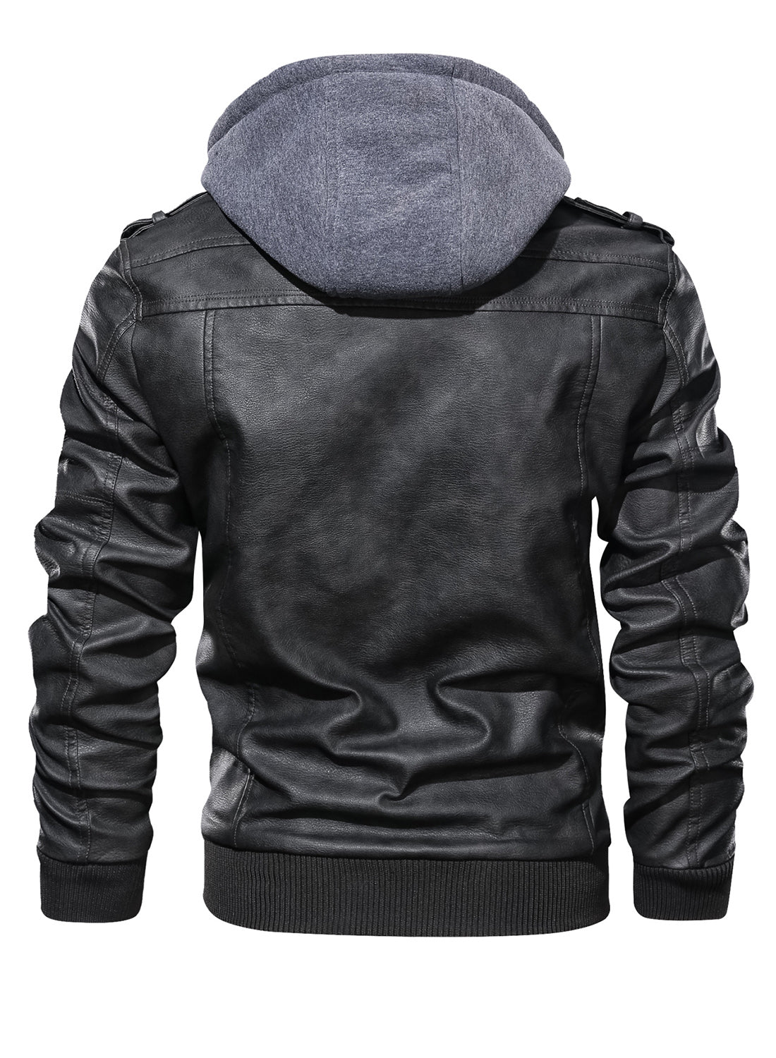 Men’s Hooded Leather Jacket