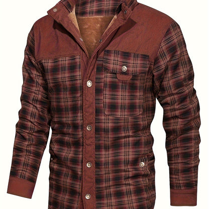 Fleece-Lined Plaid Jacket