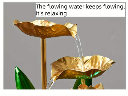 Gold Lotus Indoor Fountain Humidifier