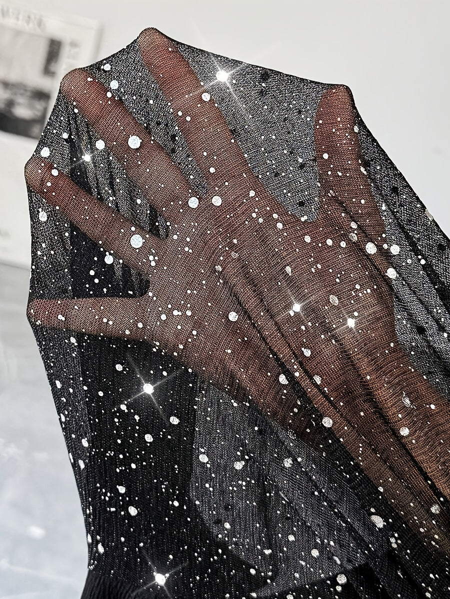 Sequin Open-Front Blazer