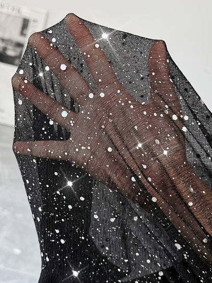 Sequin Open-Front Blazer