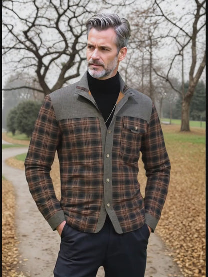 Fleece-Lined Plaid Jacket